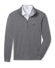 Men's Crusher Quarter Zip in Phantom Grey, flat lay, embroidered with 126th U.S. Open Shinnecock Hills chest logo