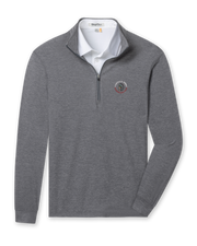 Men's Crusher Quarter Zip in Phantom Grey, flat lay, embroidered with 126th U.S. Open Shinnecock Hills chest logo