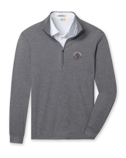 Men's Crusher Quarter Zip in Phantom Grey, flat lay, embroidered with 126th U.S. Open Shinnecock Hills chest logo