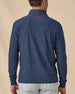 Men’s Crusher Quarter Zip in Navy / Flag Red, back view