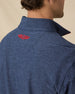 Men’s Crusher Quarter Zip in Navy / Flag Red with embroidered back logo detail