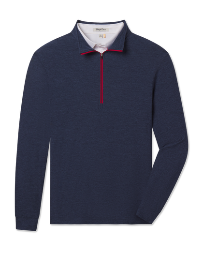 Pe￼￼￼chan Crusher Quarter Zip - Navy / Flag Red | Straight Down