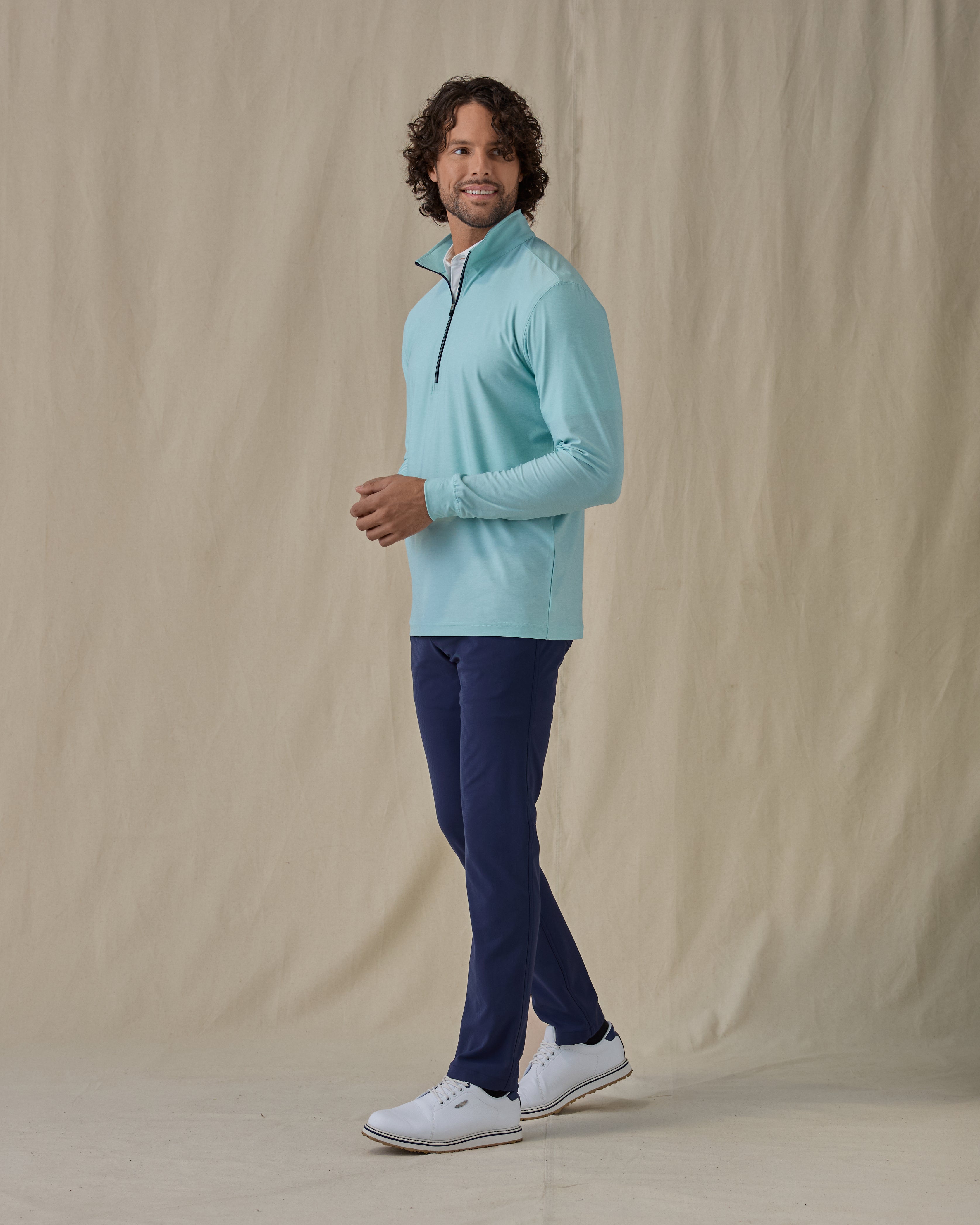 Crusher Quarter Zip - Green Stone
