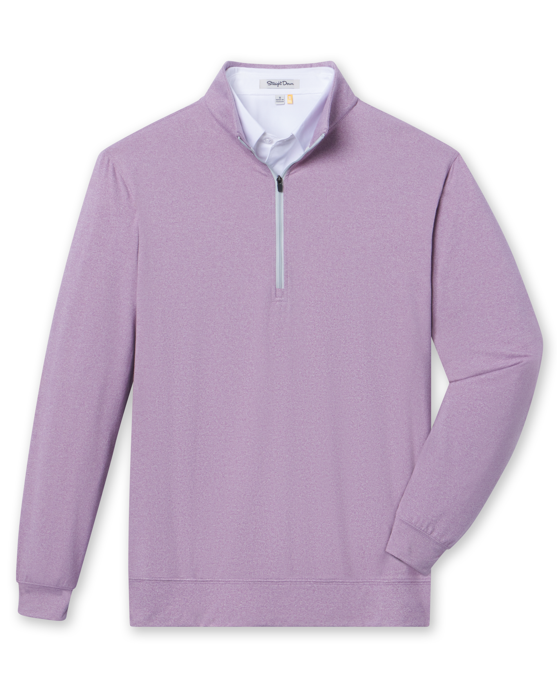 Ballard Quarter-Zip in mulberry, front product view with clean minimalist design