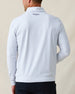 Ballard Quarter-Zip in silver, back view showing collar and embroidered logo detail