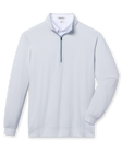 Ballard Quarter-Zip in silver, front product view with clean minimalist design