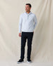 Man wearing Ballard Quarter-Zip in silver, full outfit view with casual styling