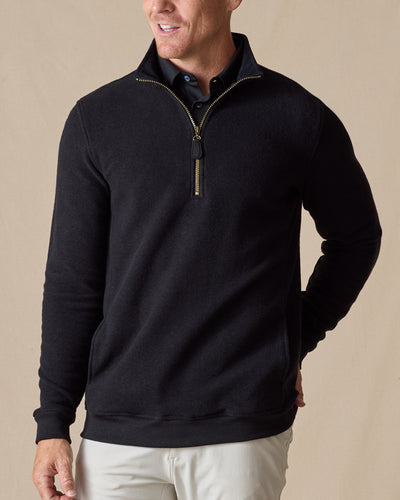 Major Quarter Zip in black, front model view