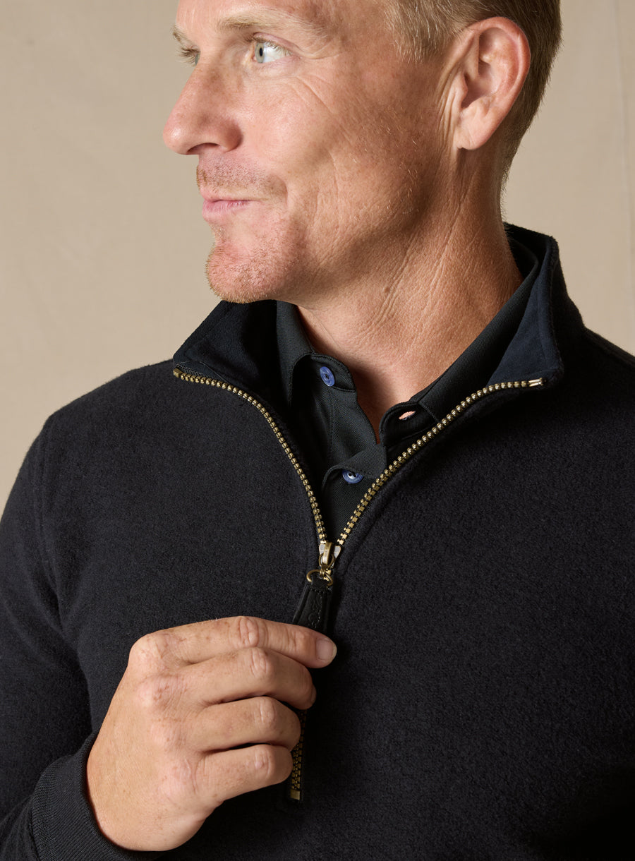 Major Quarter Zip - Black

