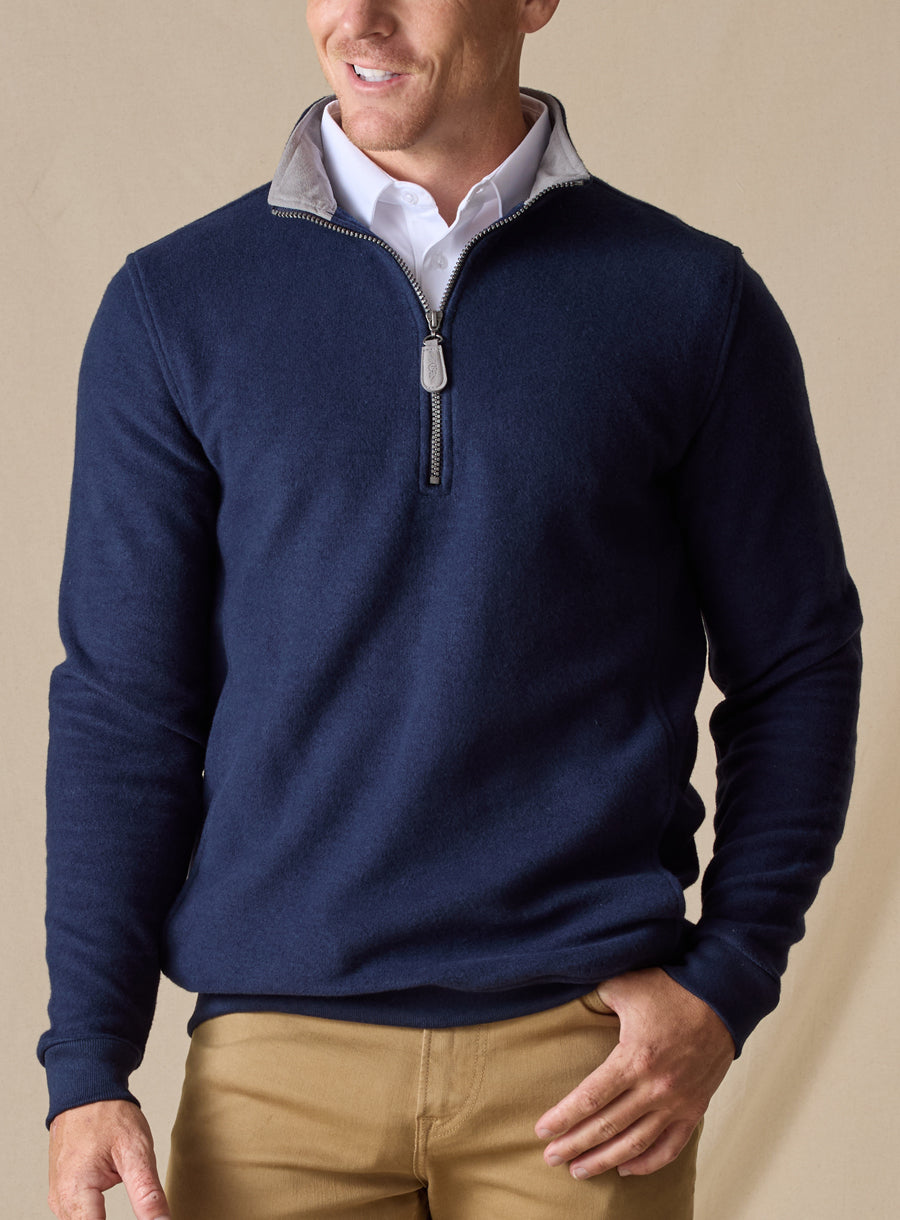 Major Quarter Zip - Indigo
