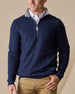 Major Quarter Zip in indigo blue, front model view