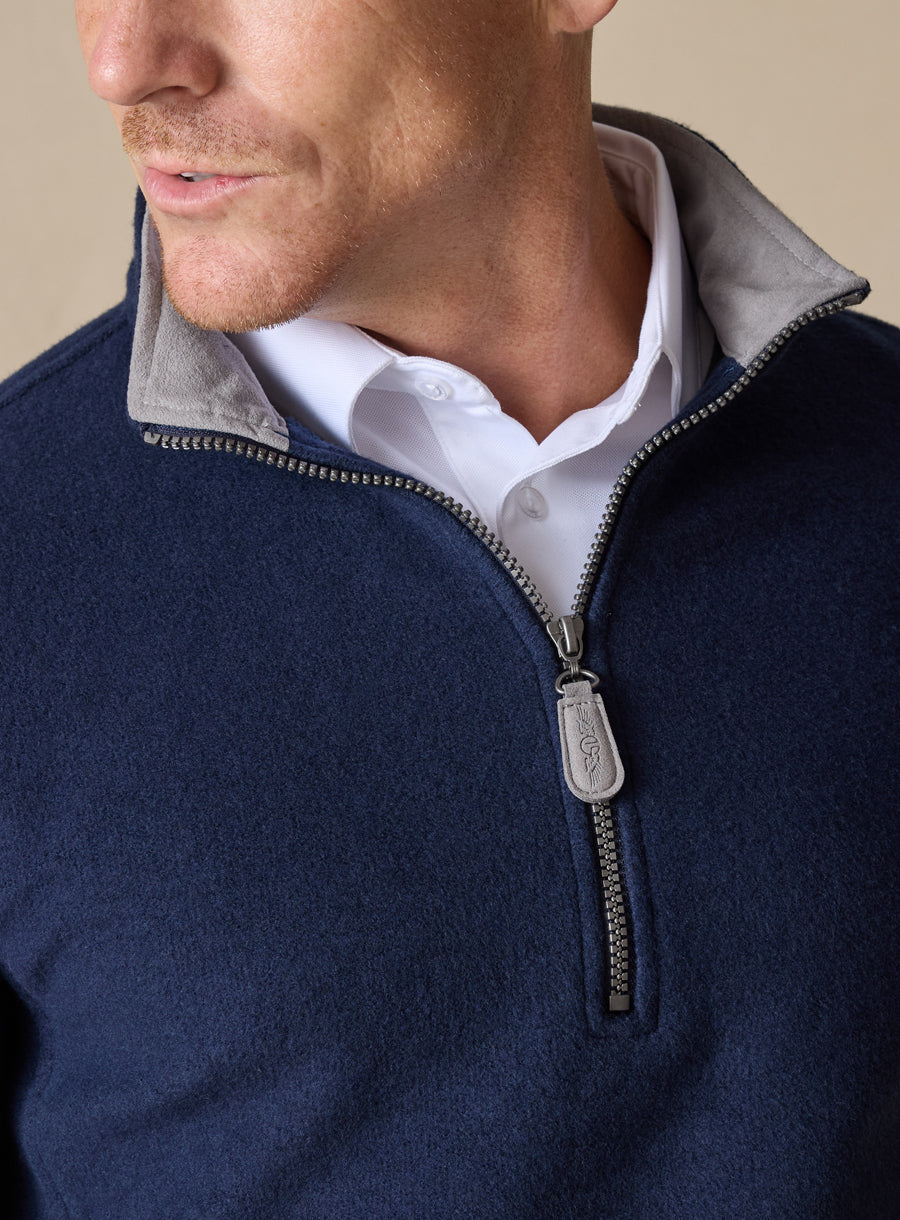Major Quarter Zip - Indigo
