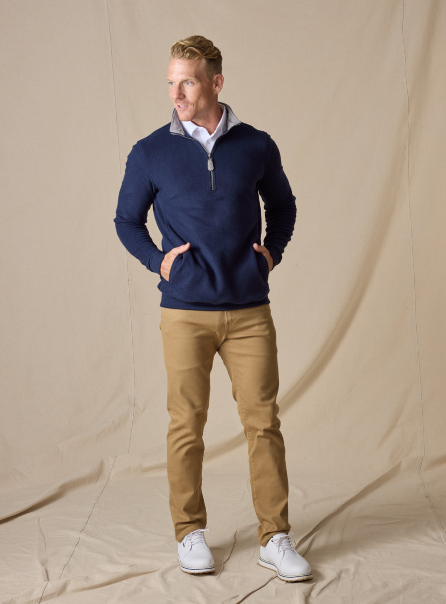 Major Quarter Zip - Indigo
