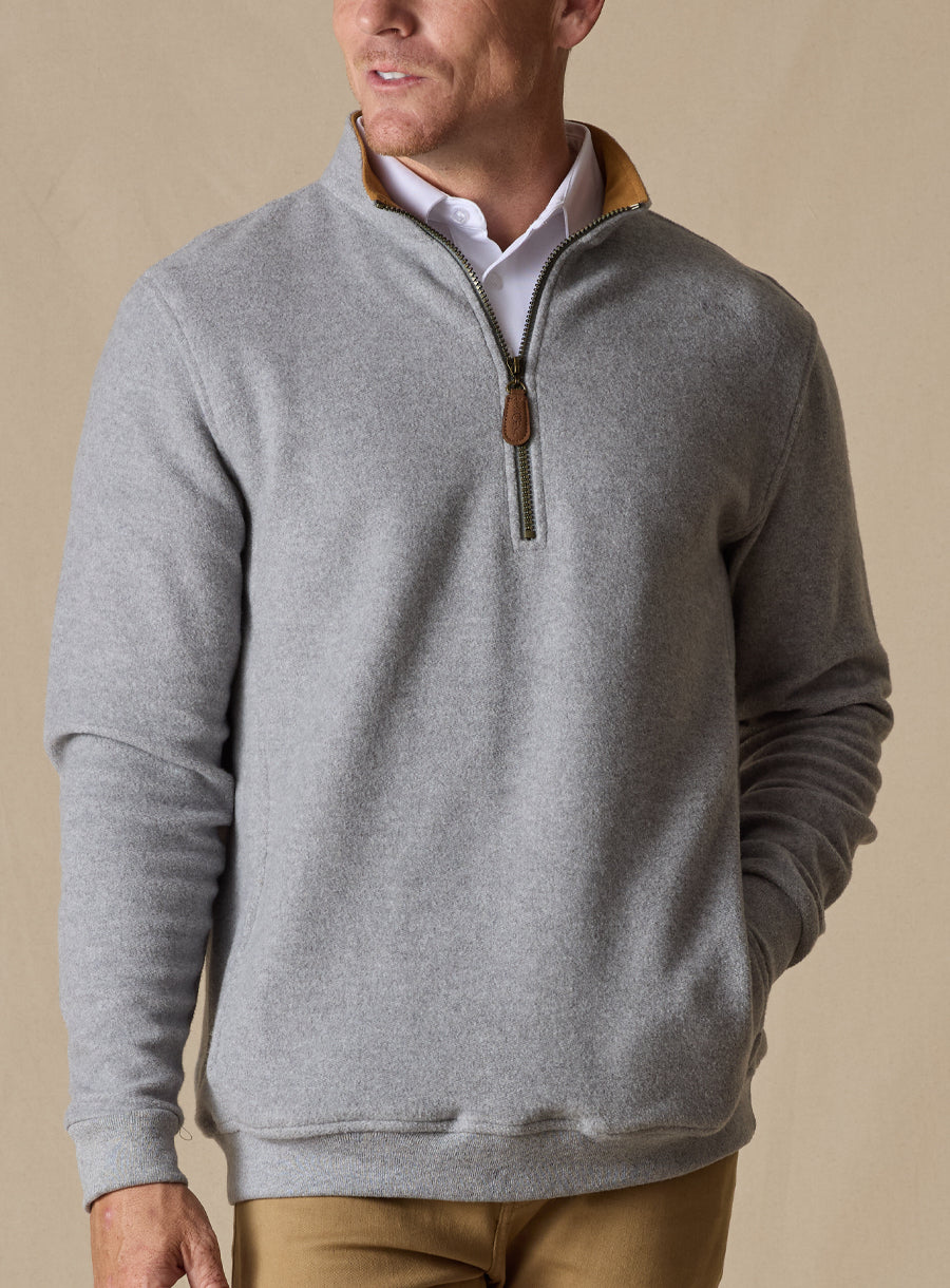 Major Quarter Zip - Light Charcoal
