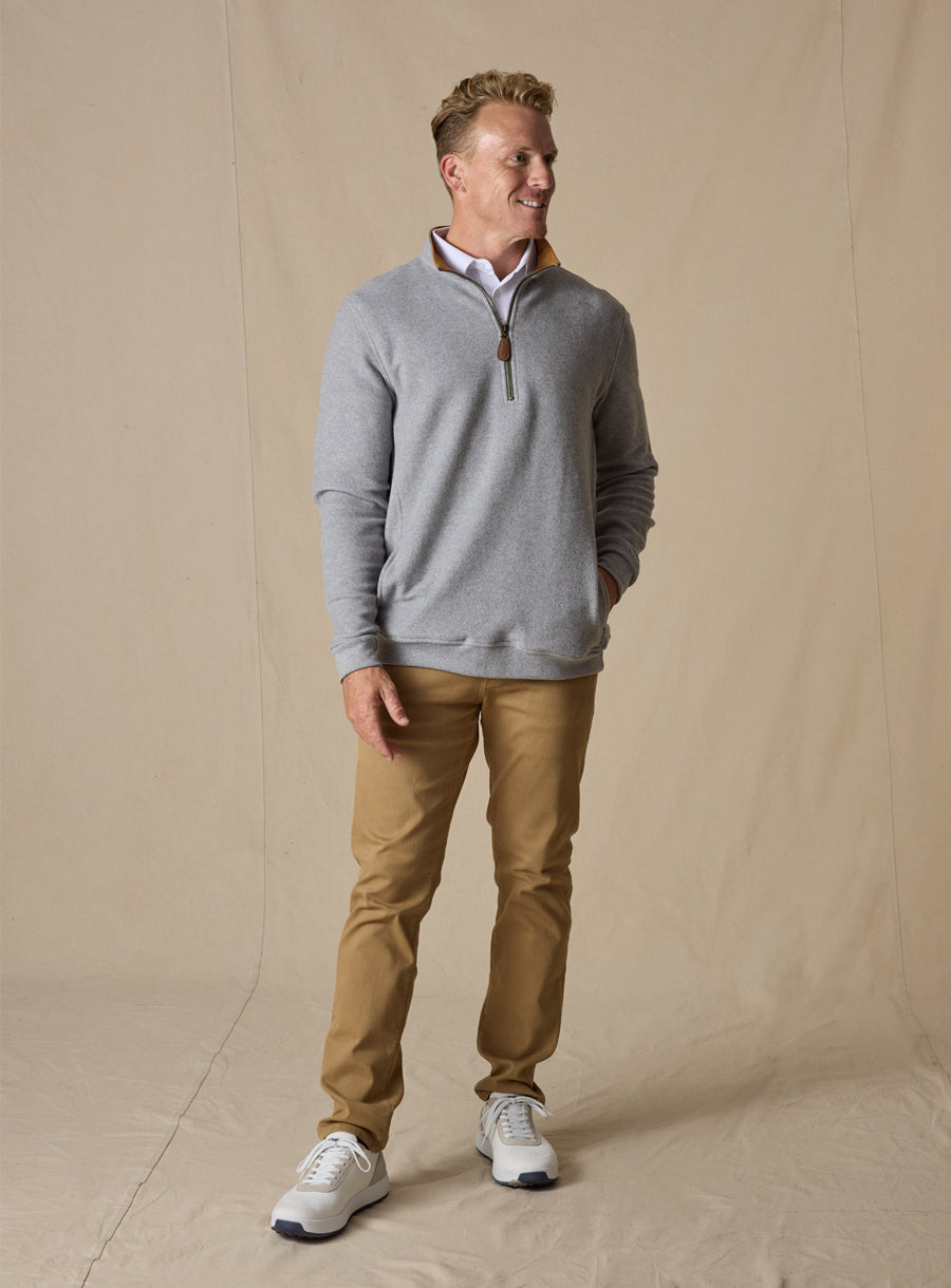 Major Quarter Zip - Light Charcoal
