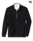 Major Quarter Zip in black, front product flat lay view