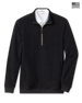 Major Quarter Zip in black, front product flat lay view