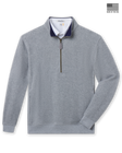 Major Quarter Zip in heather grey, front product flat lay view