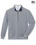 Major Quarter Zip in heather grey, front product flat lay view