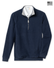 Major Quarter Zip in indigo blue, front product flat lay view