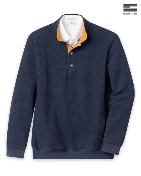 USS2 ウェア23-24 Oblique Placket scheme JKT Foothill V2 Placket | Made in USA Fleece Pullover | Straight Down