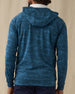 MacKenzie Hoodie in Petrol Camouflage Blue, back model view