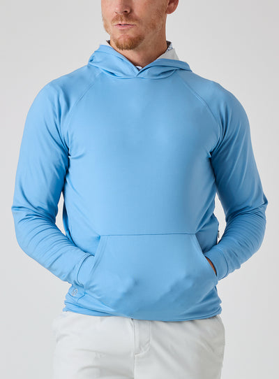 MacKenzie Hoodie in Ocean Blue, front model view