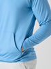 MacKenzie Hoodie in Ocean Blue, kangaroo pocket detail view
