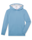 MacKenzie Hoodie in Coastal Blue, front flat lay view