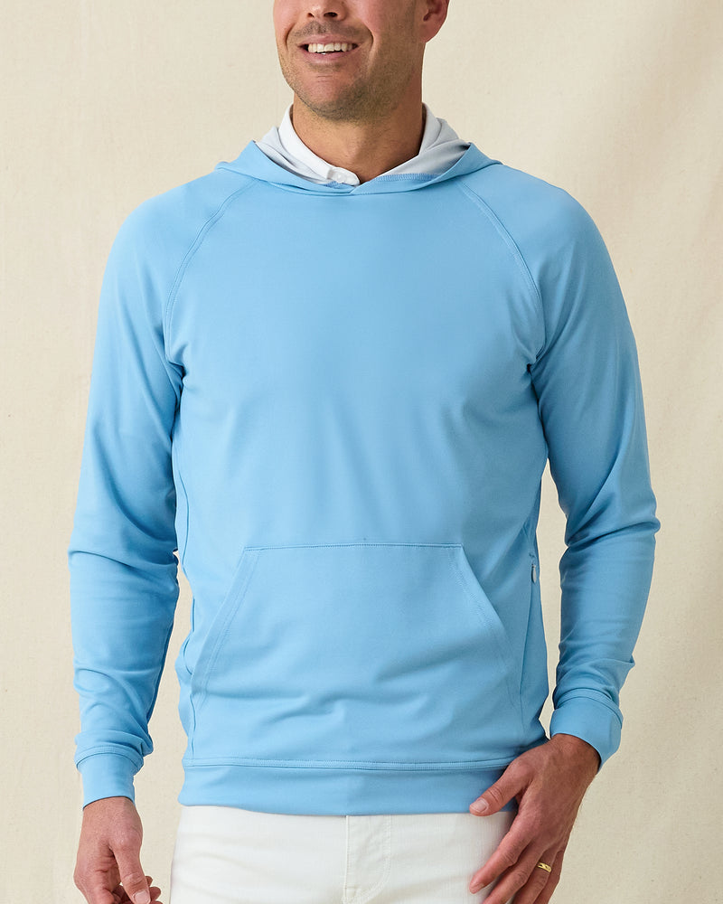 MacKenzie Hoodie in Coastal Blue, front model view