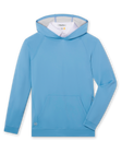 MacKenzie Hoodie in Ocean Blue, front flat lay view