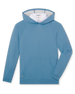 MacKenzie Hoodie in Petrol Blue, front flat lay view