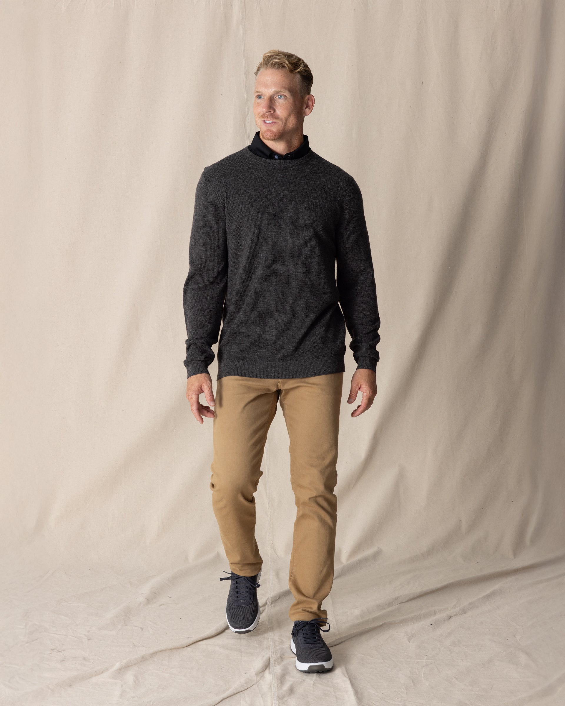 Links Crewneck Sweater - Charcoal Heather
