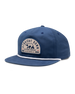 Bear Country Rope Hat in New Indigo, side view featuring a cream and navy arched Straight Down Clothing Company bear patch on the front panel with a white rope detail along the brim