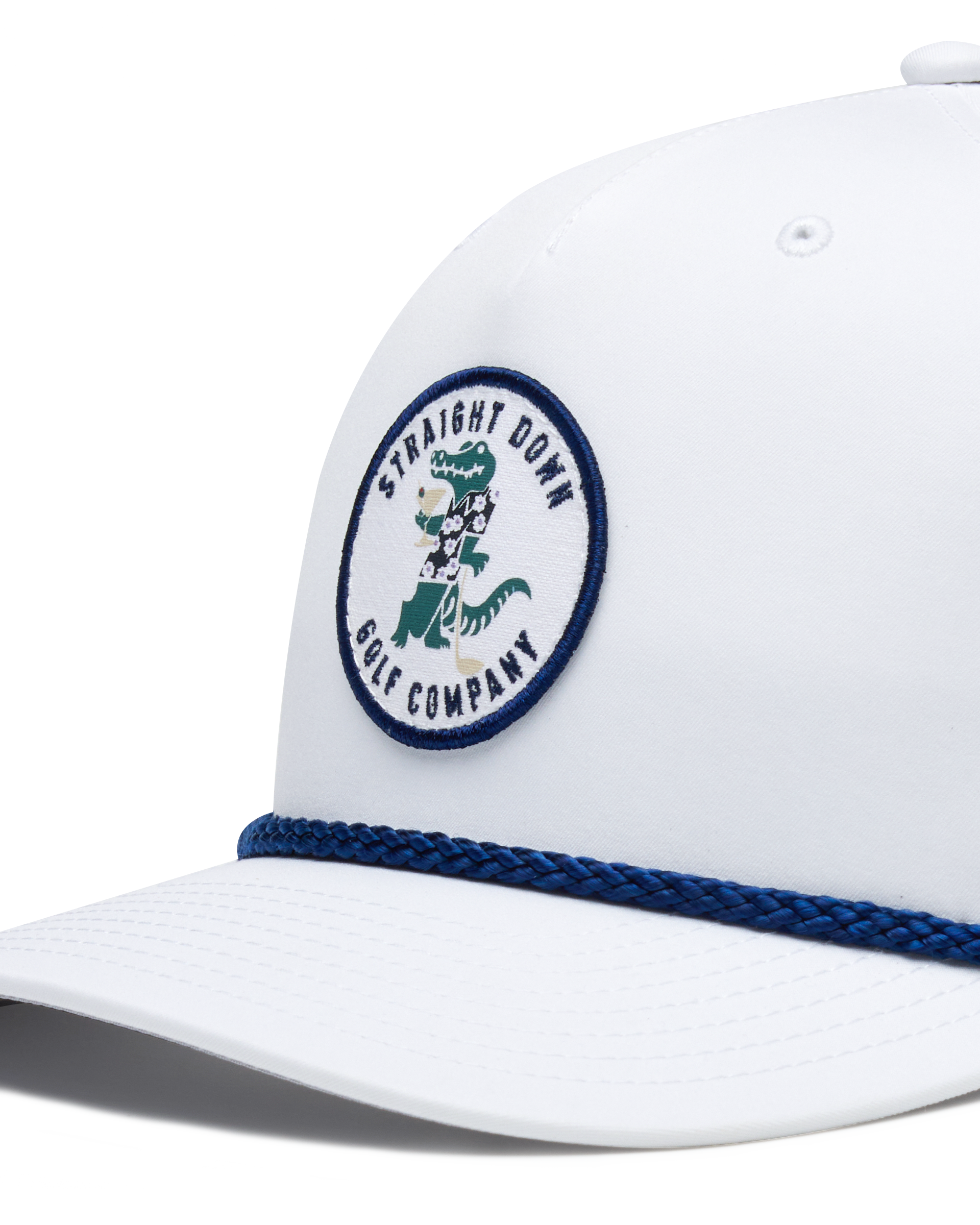 Gator Rope Hat - White | Straight Down