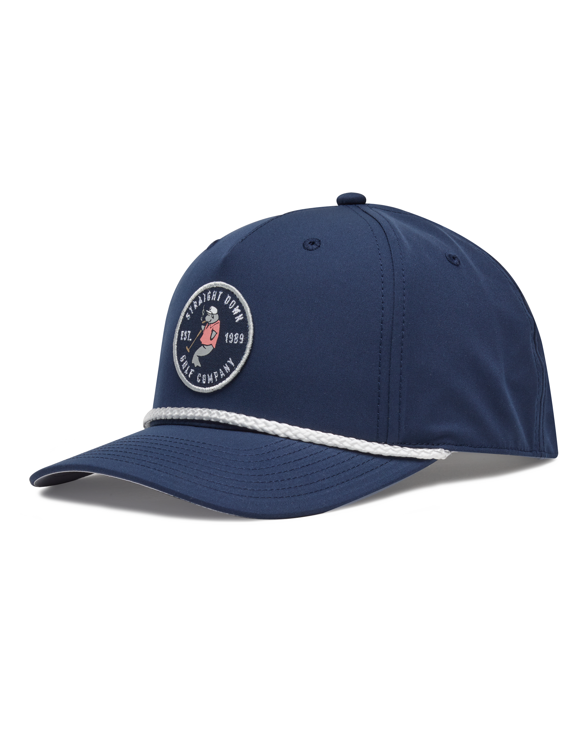 Manatee Rope Hat - Navy | Straight Down