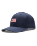 Allegiance Hat in Navy with American flag patch, side angle view