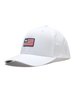 Allegiance Hat in White with American flag patch, side angle view