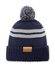 Stripe Beanie - Navy