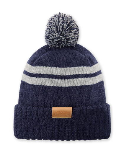 Stripe Beanie - Navy