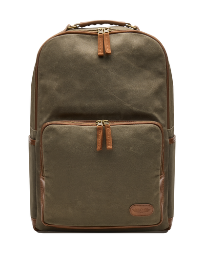 Waxed Canvas Backpack - Loden
