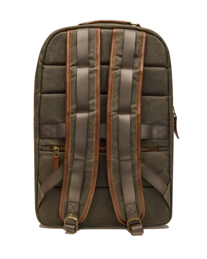 Waxed Canvas Backpack - Loden