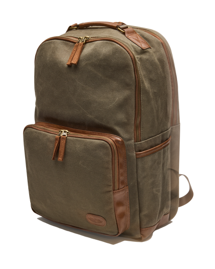 Waxed Canvas Backpack - Loden