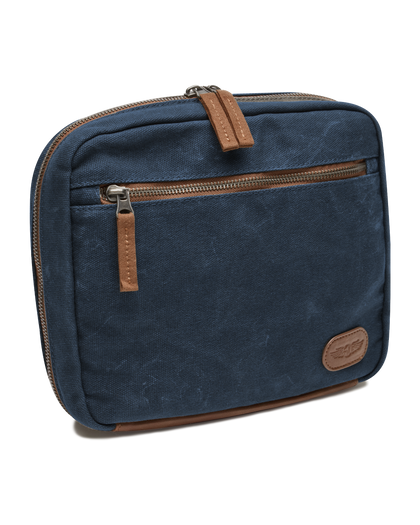 Waxed Canvas Dopp Kit - Navy
