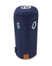 Hula Driver Headcover in Navy, upright view featuring a navy canvas driver headcover with embroidered hula dancer and lei details, Straight Down logo on top, leather Straight Down patch at base