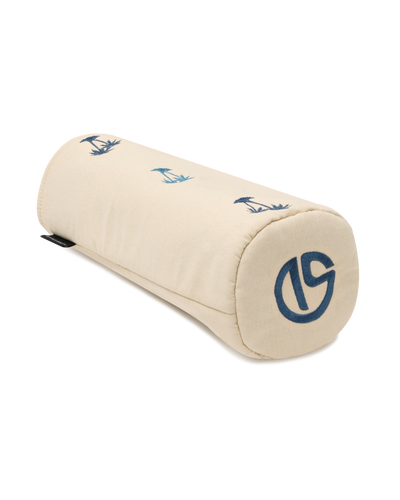 Palm Beach Driver Headcover in Cream with embroidered blue palm tree motifs and navy SD logo