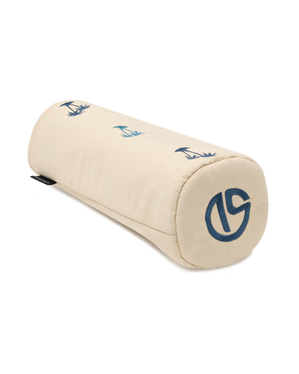 Palm Beach Driver Headcover in Cream with embroidered blue palm tree motifs and navy SD logo