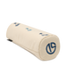 Palm Beach Driver Headcover in Cream with embroidered blue palm tree motifs and navy SD logo