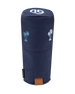 Front view of the Palm Beach Driver Headcover in navy blue featuring embroidered blue palm tree motifs and leather logo patch