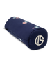 Straight Down Hibiscus Driver Headcover in Navy, front view featuring a navy driver headcover with embroidered red and blue hibiscus flower graphics, Straight Down logo on top, and leather patch at the base